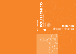P O L IT E C N IC O 6 . Materiali ricerca e didattica