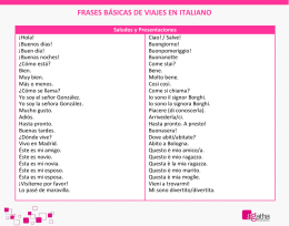 frases básicas de viajes en italiano