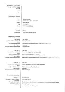 Curriculum vitae - Zerotre Caltanissetta
