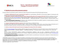 MODALITA` PER L`ACCESSO ALLE PRESTAZIONI