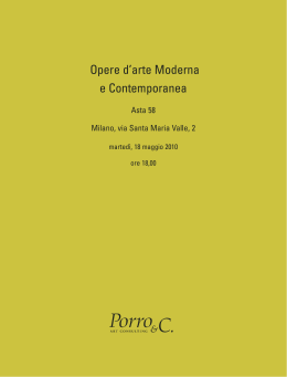 Opere d`arte Moderna e Contemporanea