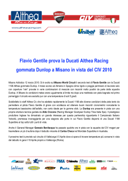 Flavio Gentile prova la Ducati Althea Racing