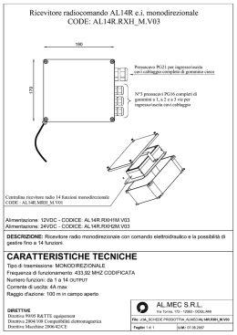Ricevitore radiocomando AL14R e.i. monodirezionale CODE