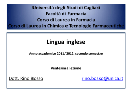 Dosage forms - People.unica.it - Università degli studi di Cagliari.