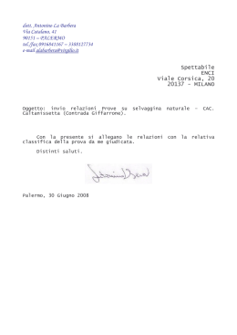 Visualizza le relazione della prova Libera