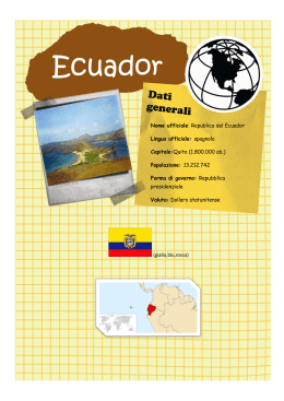 Ecuador Ecuador - Casa dei Popoli
