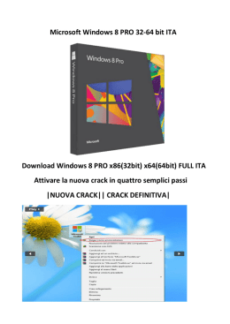 Microsoft Windows 8 PRO 32-64 bit ITA Windows 8 PRO