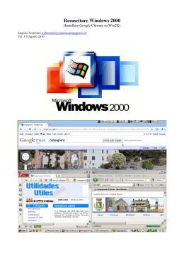 Resuscitare Windows 2000 - Comune di Campagnano di Roma