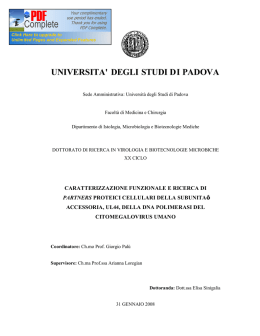 universita` degli studi di padova - Padua@Research