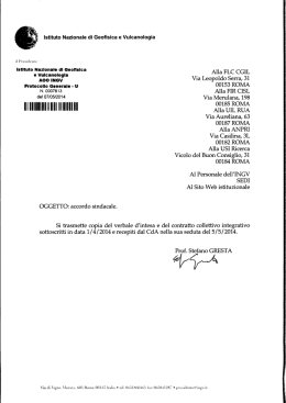 Accordo sindacale del 1/4/2014 - L`Istituto