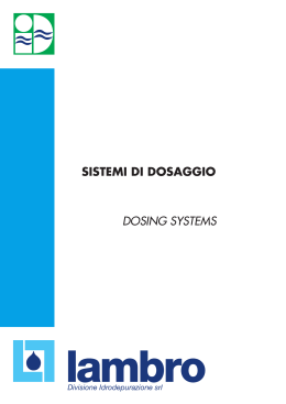 SISTEMI DI DOSAGGIO DOSING SYSTEMS