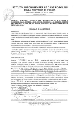 Verbale - arca capitanata