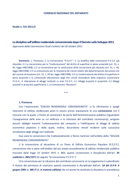 La disciplina sull`edilizia residenziale convenzionata dopo il Decreto