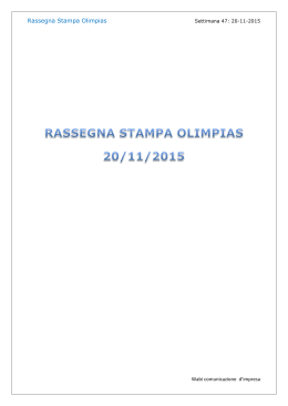 RS Olimpias settimana 47 20-11-2015
