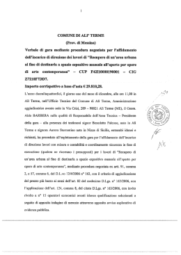 Verbale di gara mediante procedura negoziata per i`aﬁdamento dell