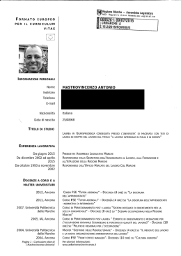 Curriculum vitae - Consiglio regionale delle Marche