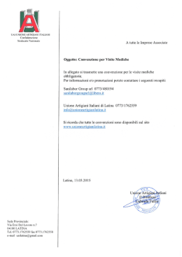 visualizza la convenzione - Unione Artigiani Italiani Latina