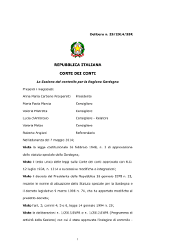 Delibera n. 29/2014/SSR