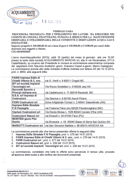 VERBALE DI GARA del 16.01.2015 FASIS SNC