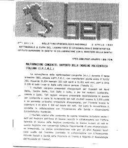 Numero 84/14 - EpiCentro - Istituto Superiore di Sanit&agrave;
