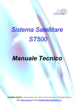 Sistema Satellitare ST500 Manuale Tecnico
