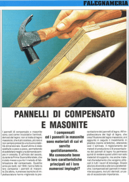 Pannelli in Compensato e Masonite