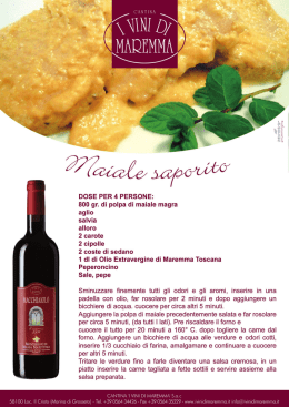 DOSE PER 4 PERSONE: 800 gr. di polpa di maiale magra