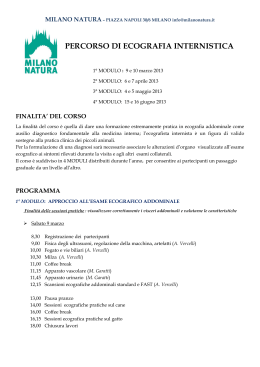 PERCORSO DI ECOGRAFIA INTERNISTICA