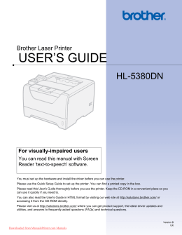 Brother HL-5380DN User Guide Manual