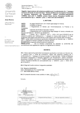 Universitа Ca`Foscari - Universit&agrave; Ca` Foscari di Venezia