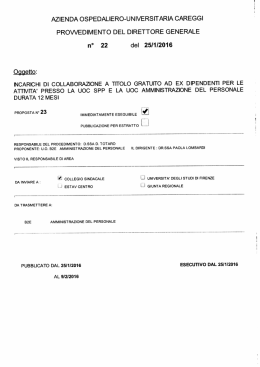 incarichi di collaborazione a titolo gratuito ad ex dipendenti per le