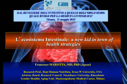 L`ecosistema Intestinale: a new kid in town of health strategies