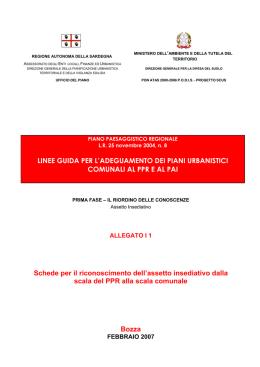 schede per il riconoscimento dalla scala del PPR alla scala comunale