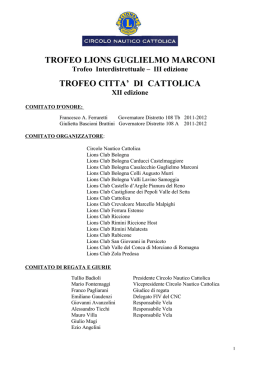 III COPPA D`AUTUNNO - CITT&Agrave;` DI CATTOLICA