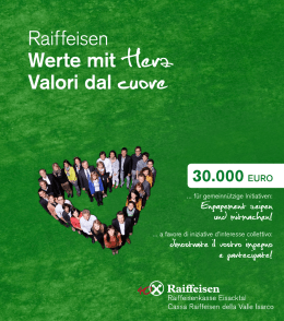 Raiffeisen Werte mit Herz Valori dal cuore