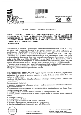 Avviso pubblico finalizzato all`individuazione degli operatori