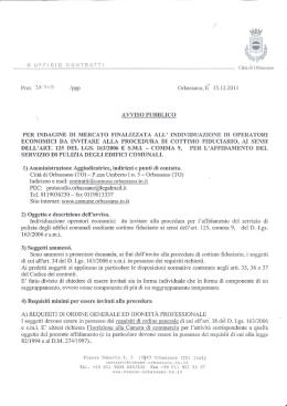 economici da invitare alla procedura di cottimo fiduciario, ai sensi