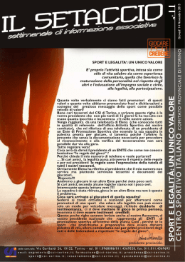 Setaccio 11 - CSI Torino