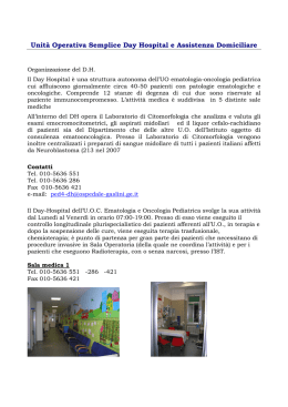 Unit&agrave; Operativa Semplice Day Hospital e Assistenza Domiciliare