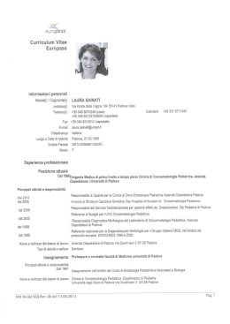 Curriculum - Azienda Ospedaliera di Padova