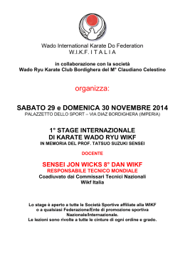 2° Seminario Sensei Jon Wicks 2014 (Italiano)