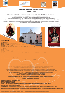 locandina patty - Santuario San Francesco di Paola