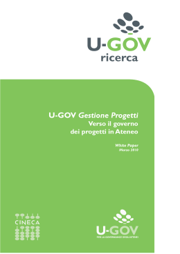 White Paper - U-GOV Gestione Progetti. Verso il governo