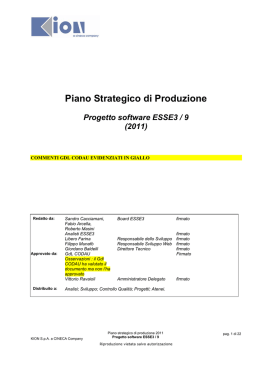 Piano di Produzione Strategico 2006