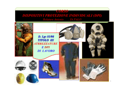 CORSO DISPOSITIVI PROTEZIONE INDIVIDUALI (DPI) CORSO