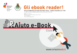 Cosa sono gli eBook reader - Comune di Castel San Pietro Terme