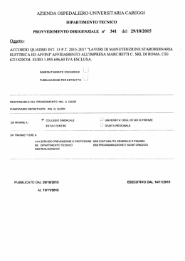accordo quadro int. 13 p.t. 2015-2017 "lavori di manutenzione