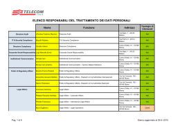 Elenco Responsabili del Trattamento di Telecom Italia 25-5-2015