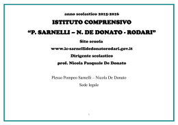 Valorizzazione delle eccellenze - Istituto Comprensivo Sarnelli, De