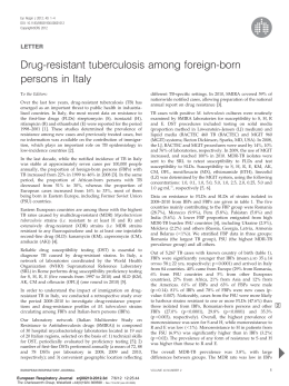 Drug-resistant tuberculosis among foreign